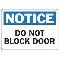 9K887 Notice Sign, 7 x 10In, BL and BK/WHT, PLSTC