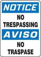 8DHM3 Notice Sign, 20 x 14In, BL and BK/WHT, Text