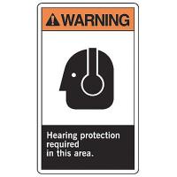 8DHR9 Warning Sign, 14 x 10In, ORN and BK/WHT, AL