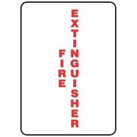 9VT94 Fire Extinguisher Sign, 10 x 7In, R/WHT