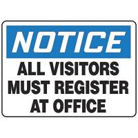 8DJD5 Notice Security Sign, 10 x 14In, PLSTC, ENG