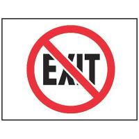 8RA97 Fire Exit Sign, 7 x 10In, R and BK/WHT, ENG