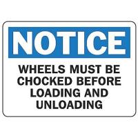 8W210 Notice Sign, 10 x 14In, BL and BK/WHT, ENG