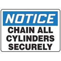 9LE25 Notice Sign, 10 x 14In, BL and BK/WHT, ENG