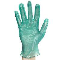 8DK63 Disposable Gloves, Vinyl, L, Green, PK100