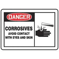 8DJV9 Danger Sign, 10 x 14In, R and BK/WHT, PLSTC