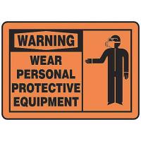 9MAH2 Warning Sign, 10 x 14In, BK/ORN, AL, ENG
