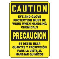 8DJZ0 Caution Sign, 14 x 10In, BK/YEL, AL, Text