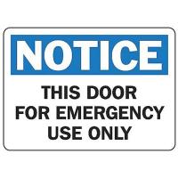 9LCL3 Fire Door Sign, 7 x 10In, BK and BL/WHT