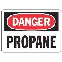 9F575 Danger Sign, 7 x 10In, R and BK/WHT, PRPN