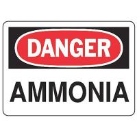 8DKC7 Danger Sign, 7 x 10In, R and BK/WHT, AMNA