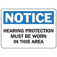 9MCW9 Notice Sign, 10 x 14In, BL and BK/WHT, AL