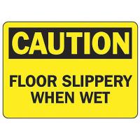8YAY1 Caution Sign, 7 x 10In, BK/YEL, AL, ENG, Text