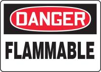 8DKW2 Danger Sign, 10 x 14In, R and BK/WHT, AL