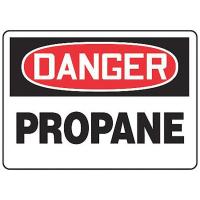 8Z650 Danger Sign, 10 x 14In, R and BK/WHT, PRPN