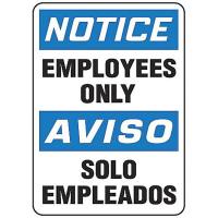 8DKH2 Notice Admittance Sign, 14 x 10In, AL, Text