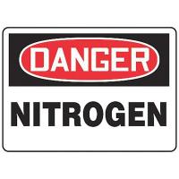 9HMY8 Danger Sign, 10 x 14In, R and BK/WHT, ENG