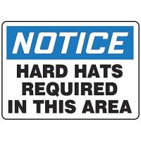 9LD20 Notice Sign, 10 x 14In, BL and BK/WHT, AL