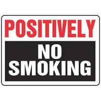 9JCL7 No Smoking Sign, 7 x 10In, R and BK/WHT, AL