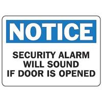 9K976 Notice Security Sign, 7 x 10In, AL, ENG