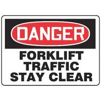 9WCP3 Forklift Traffic Sign, 10 x 14In, PLSTC