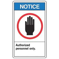 9TC24 Notice Sign, 10 x 7In, R and BK/WHT, PLSTC