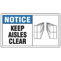 9GAR8 Notice Sign, 7 x 10In, BL and BK/WHT, AL