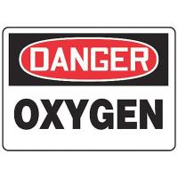 8EV99 Danger Sign, 10 x 14In, R and BK/WHT, OXY