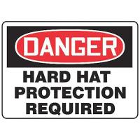 8U753 Danger Sign, 10 x 14In, R and BK/WHT, ENG