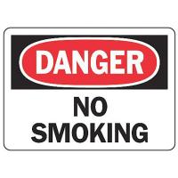 8DMP7 Danger No Smoking Sign, 7 x 10In, ENG, Text