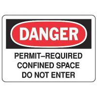 8XE13 Danger Sign, 7 x 10In, R and BK/WHT, ENG