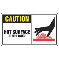 9CMX1 Caution Sign, 7 x 10In, YEL, R and BK/WHT