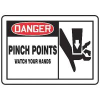 8DNU2 Danger Sign, 10 x 14In, R and BK/WHT, PLSTC