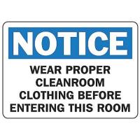 9V233 Notice Sign, 10 x 14In, BL and BK/WHT, AL