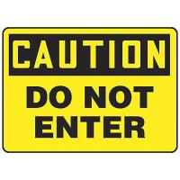 9PXW5 Caution Sign, 7 x 10In, BK/YEL, PLSTC, ENG