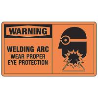 8WCC3 Warning Sign, 7 x 10In, BK/ORN, PLSTC, ENG