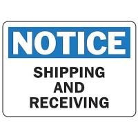8DPD7 Notice Sign, 7 x 10In, BL and BK/WHT, PLSTC