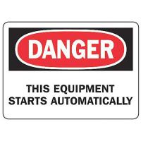 8DPD9 Danger Sign, 7 x 10In, R and BK/WHT, PLSTC