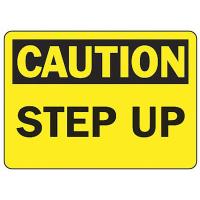 9X514 Caution Sign, 10 x 14In, BK/YEL, AL, Step Up