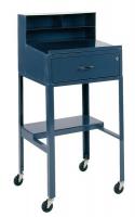 8DPV3 Shop Desk, Mobile, Gray, 51 In Height