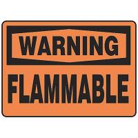 8UVY2 Warning Sign, 7 x 10In, BK/ORN, FLMB, ENG