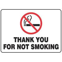 8DXL7 No Smoking Sign, 10 x 14In, R and BK/WHT