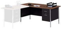 8DY67 Desk, Right Hand Return, Black
