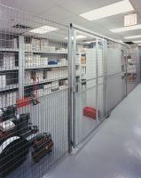 9W612 Wire Partition Hinged Door, 8ft.H, 8 ga.