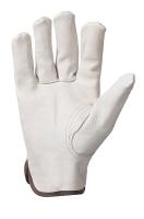 9EXN3 Leather Drivers Gloves, M, PR