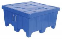 8E383 Ribbed Container, 18cu.ft., 700lb., Blue