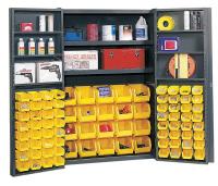 8EDW5 Bin Storage Cabinet, Pocket Door, 72x48x24