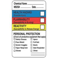 8EE37 Chemical Label, 2-1/2 In. H, PK 250
