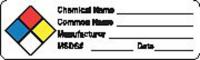 8EE38 Hazard Chemical Label, Roll, PK 250