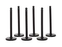 8EGU0 Stanchion, Med Duty, Black, 2.5 x 40 in, PK6